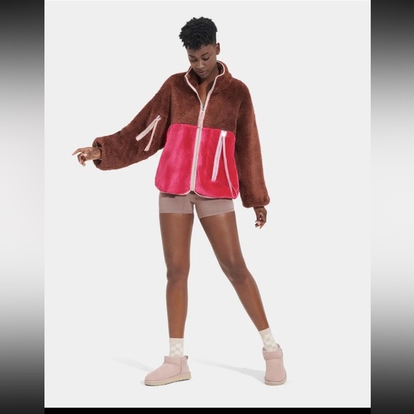 UGG Marlene Sherpa Fuzzy Fur Jacket NWT - Picture 2 of 14